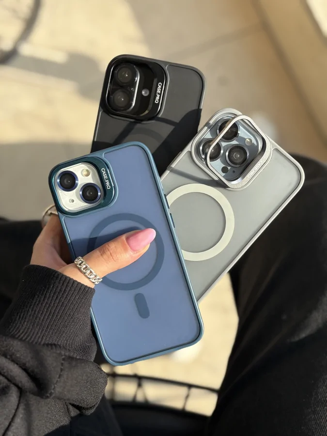 e0df50 قاب Matte CasePro Lens with MagSafe استند شو با لنز رینگی
