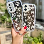 قاب پاپیون سفید آینه ای آیفون و اندروید