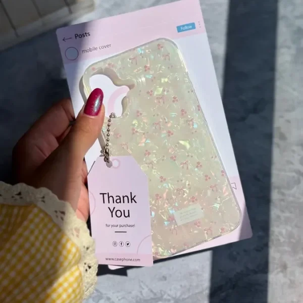 قاب يخي ريبون و گل آيفوني