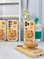 قاب Bear سیلیکونی استند شو آیفون، سامسونگ، شیائومی