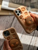 قاب Bear سیلیکونی استند شو آیفون، سامسونگ، شیائومی