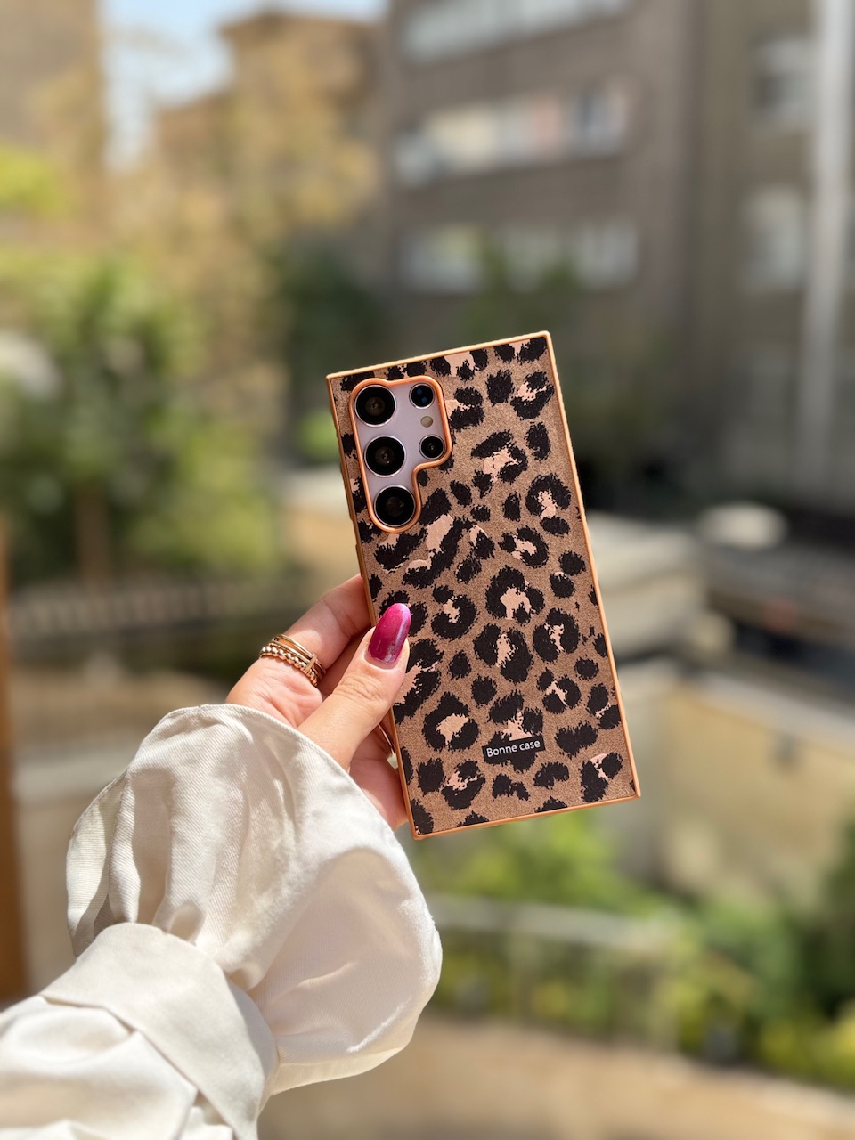 قاب پلنگی قهوه ای Bonne Case سامسونگ ، شیائومی (کدC2054) - تصویر 3