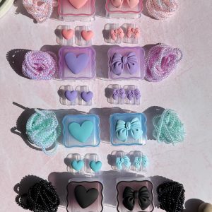 محافظ آداپتور 25 وات سامسونگ قلب و پاپیون رنگی (4تکه) (کدa0282)