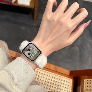 بند اپل واچ خز دار سفید (کدw5053)