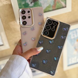 قاب پروانه رنگی زمینه شاینی (کدC2108)