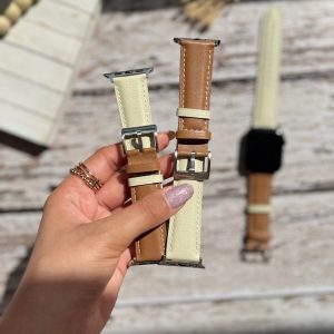 بند اپل واچ چرمی mocha mousse (کدw5059)