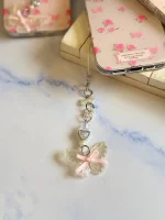 قاب Pink Flower Butterfly با آویز