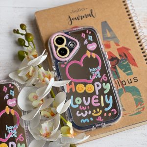 قاب هپی لاولی آینه ای آیفون و اندروید (کدC1972)