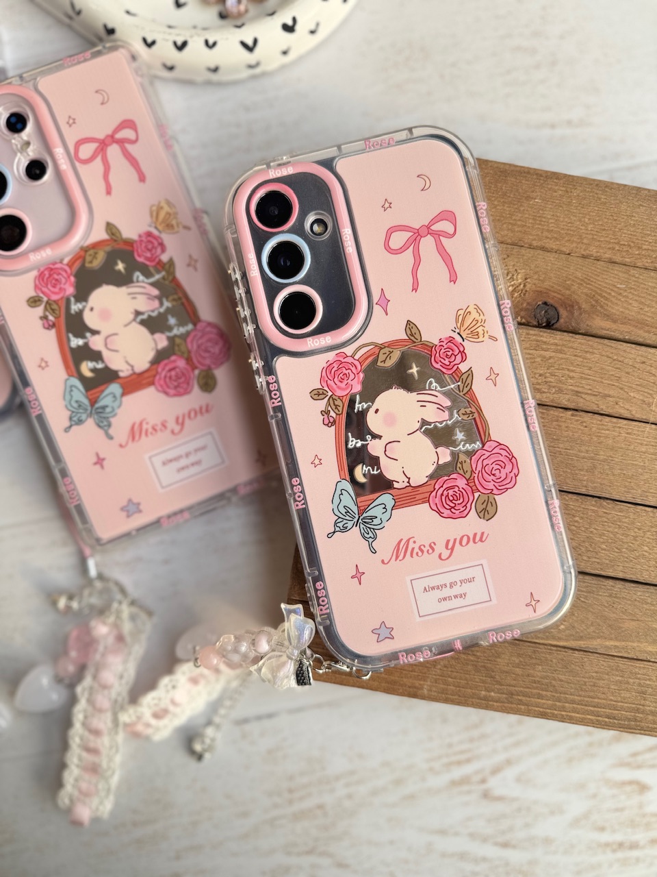 قاب خرگوش Miss You با بند ست (کدC1929) - تصویر 7