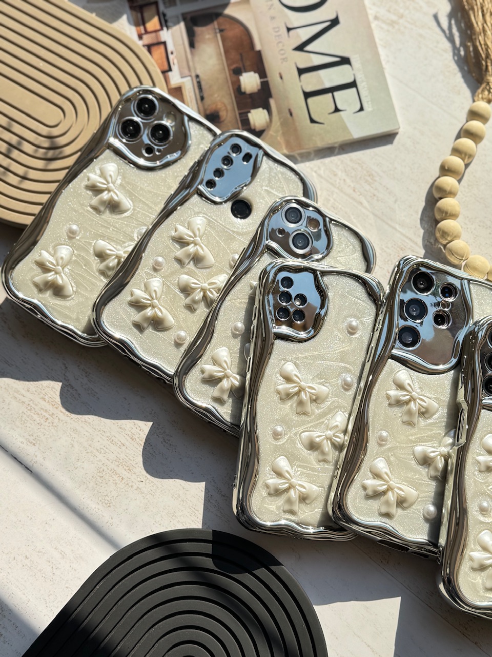 قاب Bow tie رزینی شاینی آیفون و اندروید (کدC1894) - تصویر 3