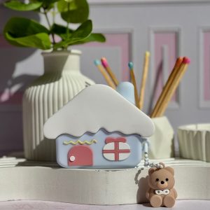 کاور ایرپاد سیلیکونی خونه با آویز خرسی (کدa0256)