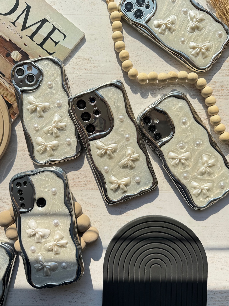 قاب Bow tie رزینی شاینی آیفون و اندروید (کدC1894) - تصویر 5