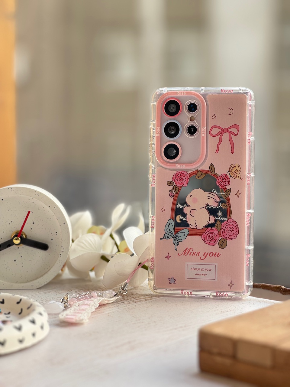 قاب خرگوش Miss You با بند ست (کدC1929)