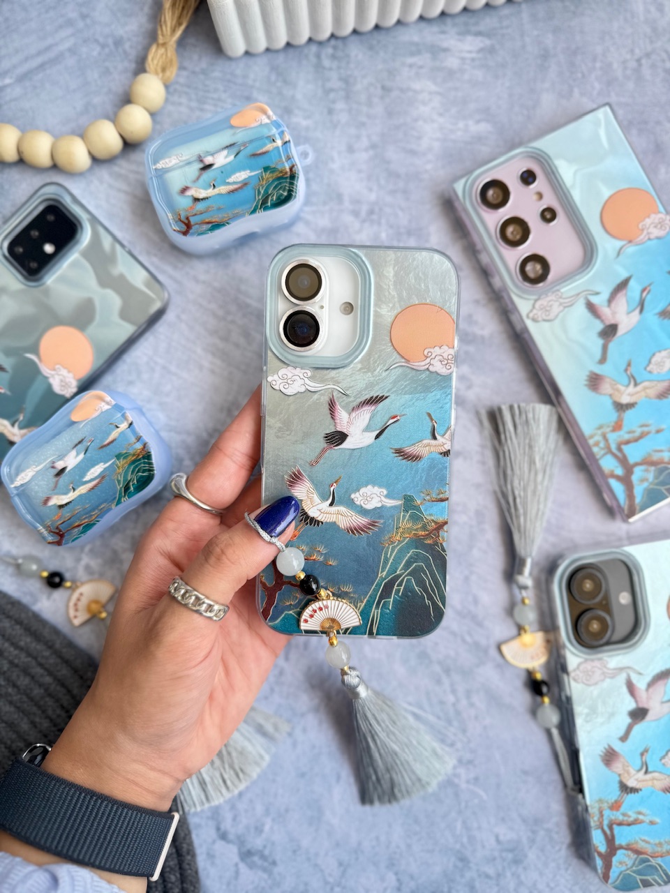 قاب رقص دُرنا همراه با آویز آیفون ، سامسونگ ، شیائومی (کدC2033) - تصویر 7