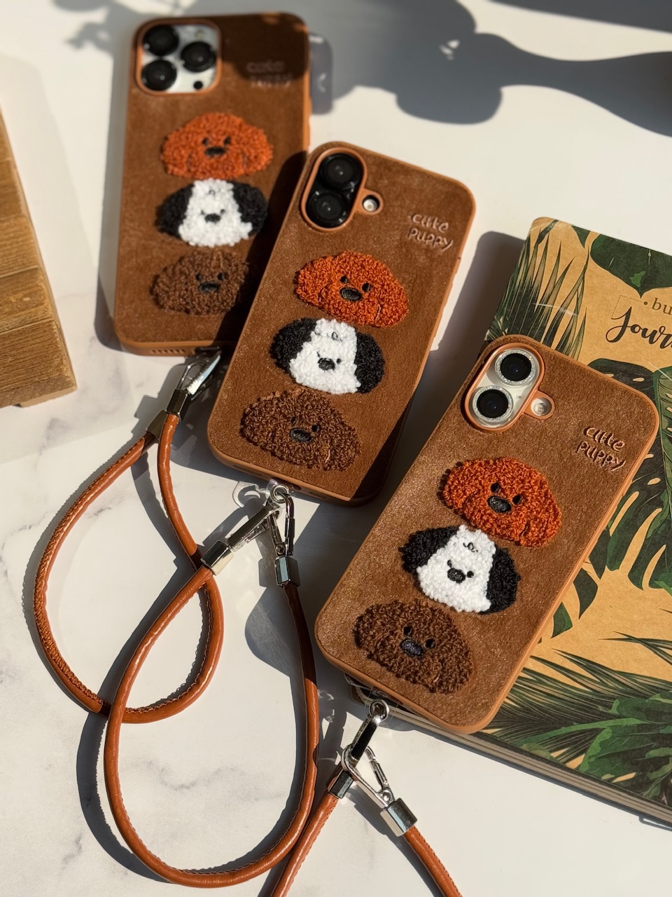 قاب Cute Puppy پشمی با آویز (کدC1952)