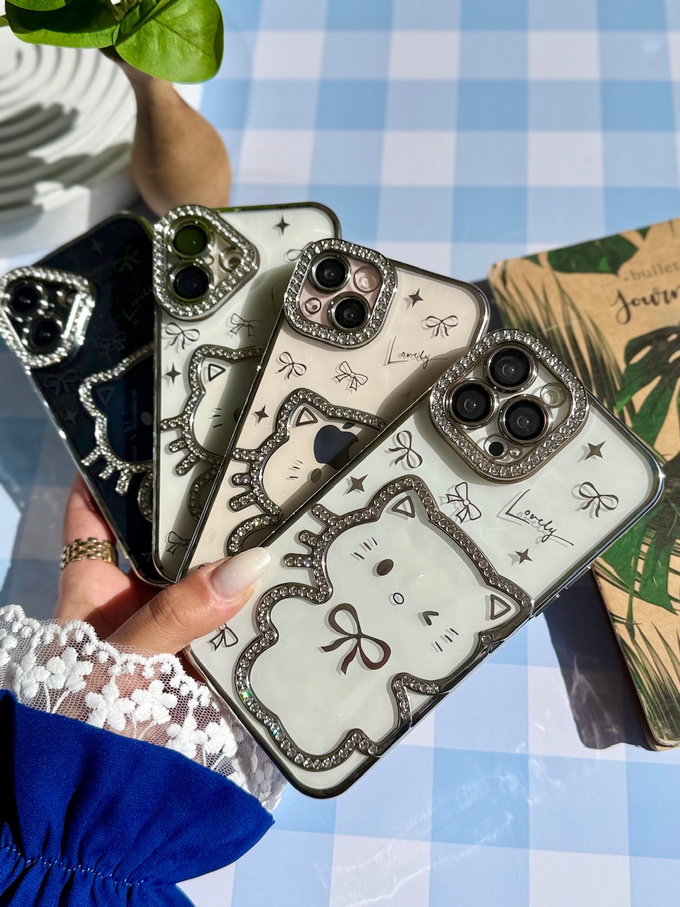 قاب Hello Kitty نگینی (کدC2122) - تصویر 4