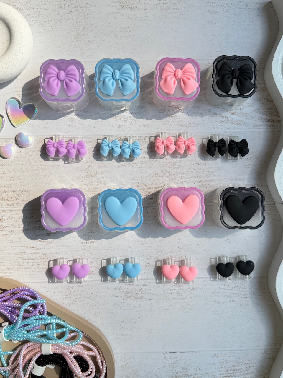 محافظ آداپتور 20 وات آیفون قلب و پاپیون رنگی (4تکه) (کدa0176) - تصویر 4