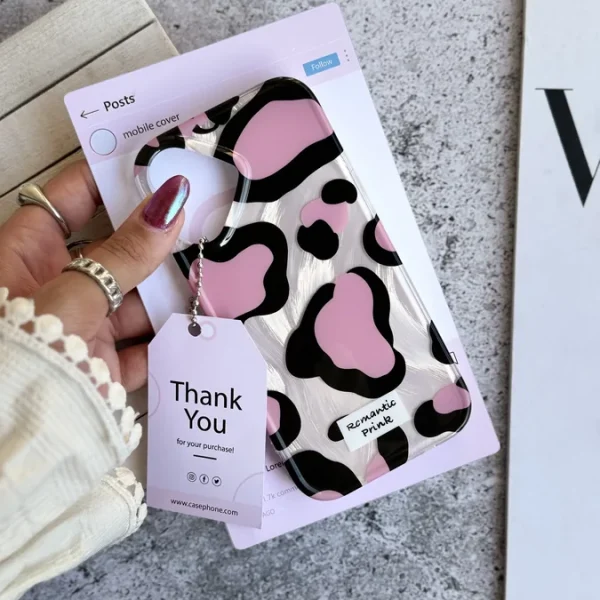 قاب پلنگی Romantic Pink آیفونی