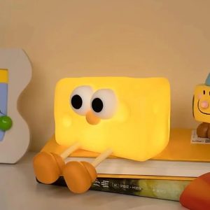 چراغ خواب سیلیکونی فانتزی رومیزی شارژی Cheese night light rechargeable silicone bedroom sleep L54
