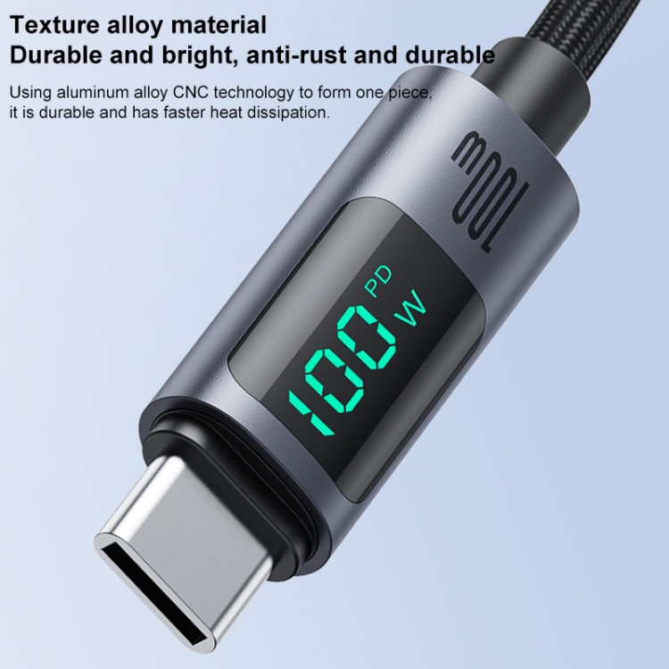 کابل شارژ سریع یسیدو Yesido CA158 Type‑C وات Type‑C 100 به طول 1.2 متر