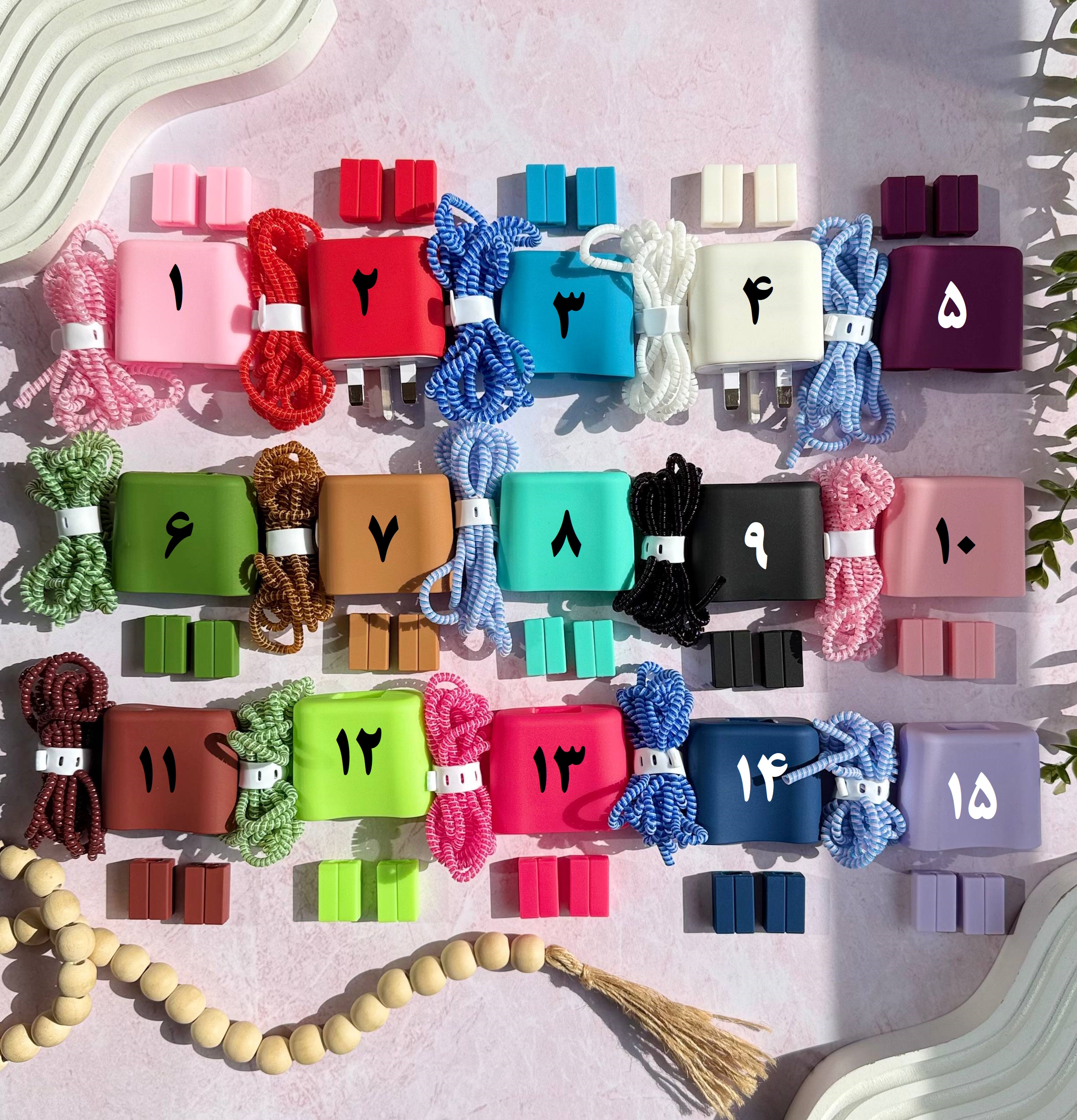 محافظ آداپتور 25 وات سیلیکونی سامسونگ 3 پین (5تکه) (کدa0297)