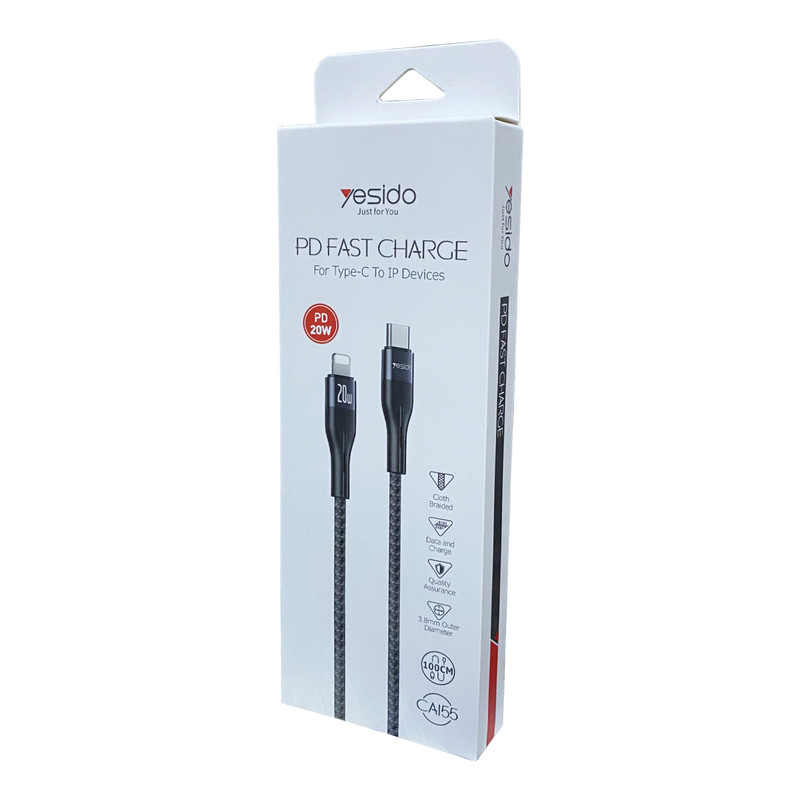 کابل USB-C به لایتنینگ یسیدو مدل CA155 20W طول 1 متر