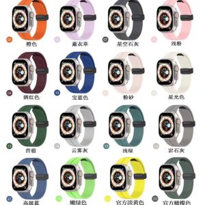 بند سیلیکونی اپل واچ با قفل کلیپسی مگنتی – مناسب تمام سری‌های Apple Watch