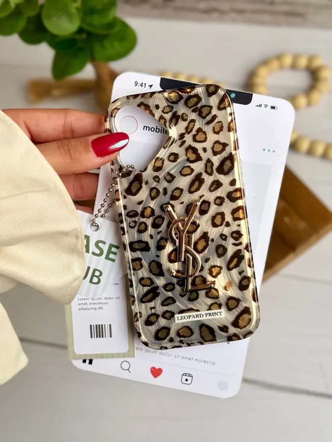 82a438 قاب براش yves saint laurent leopard آیفون (کدC2166) - تصویر 1