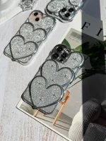 قاب قلبی اکلیلی پاپیونی نگین برجسته