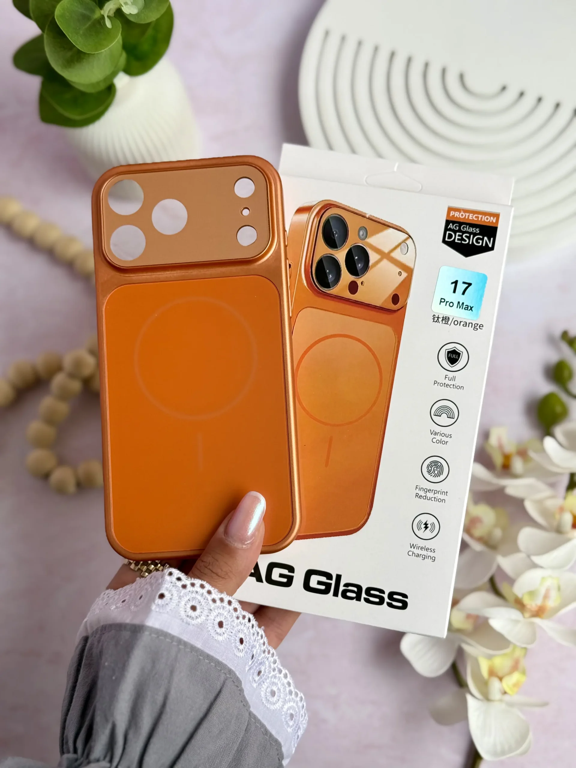 قاب AG GLASS ^ نارنجی ^ (کدC2152) - تصویر 2
