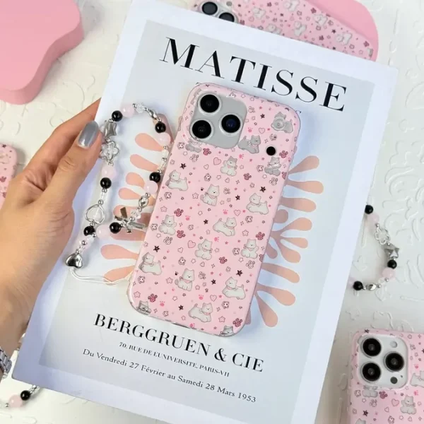 قاب Pink Paws پنجه صورتی با آویز