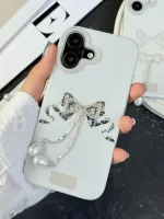 قاب پاپیون دور لنز نگین/شاین Lovely Power آیفون